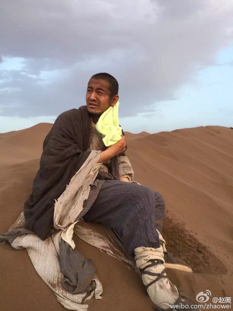 《大唐玄奘》晒片场照黄晓明落魄如乞丐_图-4