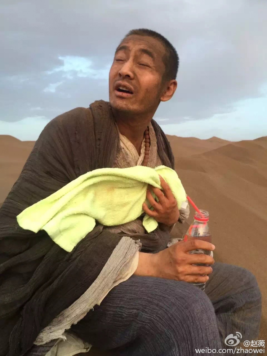 《大唐玄奘》晒片场照黄晓明落魄如乞丐_图-1