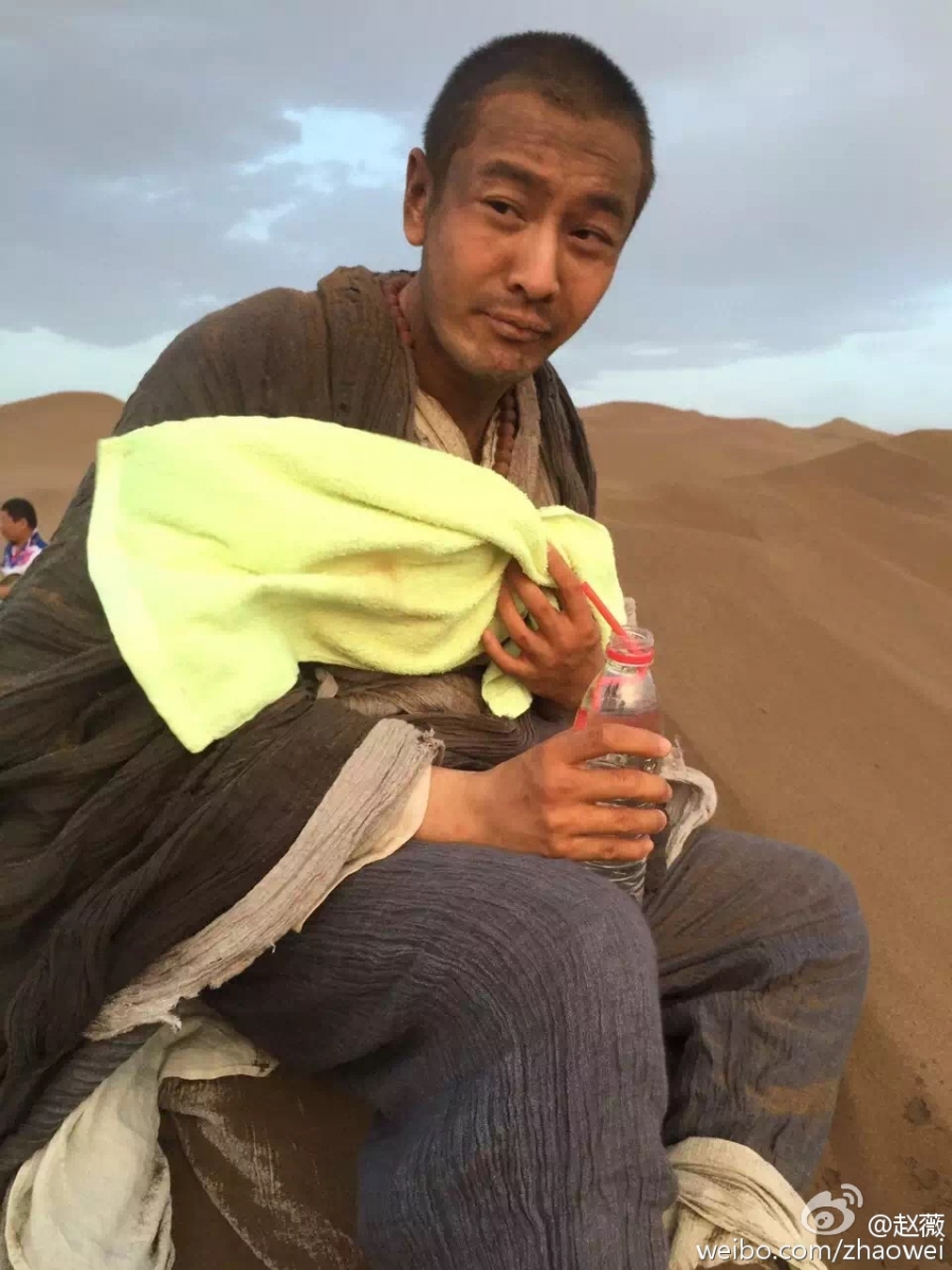 《大唐玄奘》晒片场照黄晓明落魄如乞丐_图-3